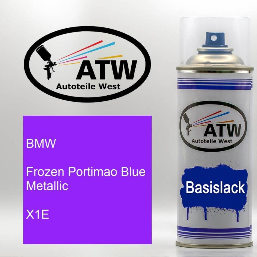 BMW, Frozen Portimao Blue Metallic, X1E: 400ml Sprühdose, von ATW Autoteile West.